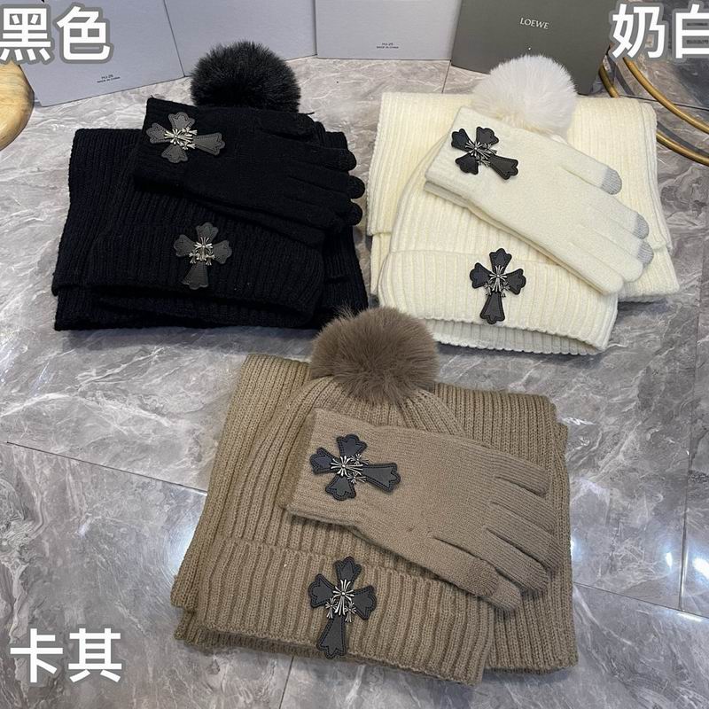 Chrome Hearts Scarf Hat Gloves hm04